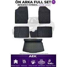 AEK Modern Renault Symbol 2007-2012 5d Karbon Paspas Takımı +3d Pvc Bagaj Havuzu Set