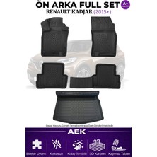 AEK Modern Renault Kadjar 2015+ 5d Karbon Paspas Takımı +3d Pvc Bagaj Havuzu Set