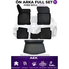 AEK Modern Ford Kuga 2019+ 5d Karbon Paspas Takımı +3d Pvc Bagaj Havuzu Set