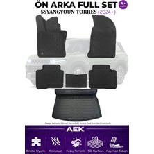 AEK Modern Ssangyong Torres Evx 2024+ 5d Karbon Paspas Takımı +3d Pvc Bagaj Havuzu Set