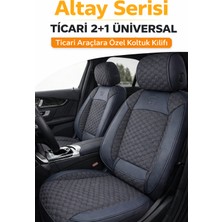 Trobus Peugeot 206 2003- 2005 Quicksilver – Ticari Araç 2+1 Uyumlu Altay Serisi Bel Destekli Koltuk Kılıfı – Füme, Kolay Montaj