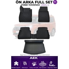 AEK Modern Ford Courier 2024+ 5d Karbon Paspas Takımı +3d Pvc Bagaj Havuzu Set