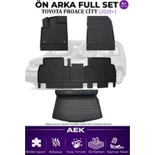 AEK Modern Toyota Proace City 2019+ 5d Karbon Paspas Takımı +3d Pvc Bagaj Havuzu Set