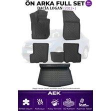 AEK Modern Dacia Logan Sedan 2013+ 5d Karbon Paspas Takımı +3d Pvc Bagaj Havuzu Set