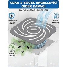 Beylini Kötü Koku Böcek Önleyici Gider Tıpası Lavabo Balkon Tuvalet Gider Kapatıcı Kapak Silikon Gri-Gri