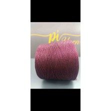Pi Yarn Torcıtura Ithal Simli Bordo Ip 200GR %80VISKON %20SIM