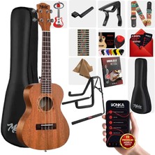 Midex TN-26MC-ST Set Maun Tenör Ukulele (Capo Metod Nota Sticker Askı Pena)