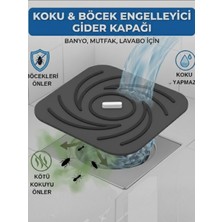 Beylini Kötü Koku Böcek Önleyici Gider Tıpası Lavabo Balkon Tuvalet Gider Kapatıcı Kapak Silikon Gri-Gri