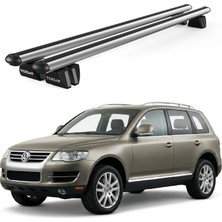 Today Auto Pençe Volkswagen Touareg (2002-2010) Uyumlu Gri Ara Atkı 109CM Port Bagaj Tavan Barı