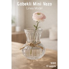 Nandy Home El Yapımı Cam, Küçük Boy Linea Model Vazo - Cam Vazo