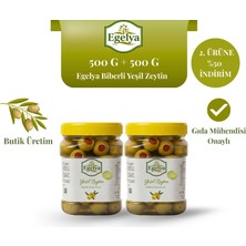 Egelya Biberli Yeşil Zeytin 500 G + 500 G Zeytin Kampanya Paketi | 2. Ürüne %50 Indirimli, Butiküretim