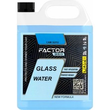 FACTOR360 Standart Yazlık Tipi Cam Suyu 5 Litre | Iz Bırakmaz Etkili Temizlik