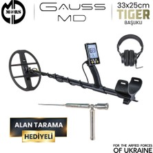 Mars Md Gauss Md Dedektör – Tıger 33X25,5CM Başlık + Kulaklık   Olympos Alan Tarama Hediyeli