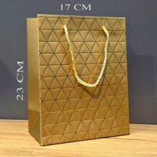 ForWhat Büro Ev Ofis Hediyesi Için Tekli Mini Golden Ipli Karton Çanta