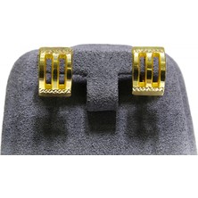 Kızılay Kuyumcusu 14 Ayar Altın Kaburga Modeli Küpe 2.32GR UME0227