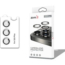 Vendas Samsung Galaxy S25 Plus Zore CL-12 Premium Safir Parmak İzi Bırakmayan Anti-Reflective Kamera Lens Koruyucu 2 Adet