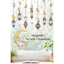 Msticker Hoşgeldin Ya Şehr-I Ramazan Duvar Sticker Seti | Fener & Ay Yıldız Temalı Dekor