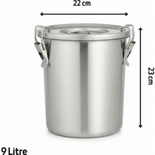 Üret Çelik Üret Tabansız Yemek Taşıma Kabı 9 Lt 22X23 cm