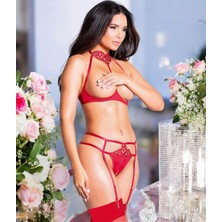 New Dreams Fantezi Şık Rahat Dantel ve Tül Detaylı Çoraplı Tasarım Takım, Kadın İç Çamaşırı