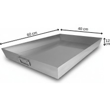 Üret Çelik Üret Paslanmaz Çelik Benmari Tepsisi 40X60X12 cm