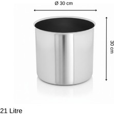 Üret Çelik Üret Endüstriyel Çorbalık Kovan 21 Litre (30 x 30 Cm)