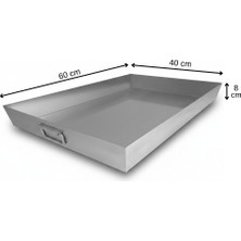 Üret Çelik Üret Paslanmaz Çelik Benmari Tepsisi 40X60X8 cm