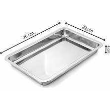 Üret Çelik Üret Paslanmaz Çelik Meze Küveti 29X35X4 cm