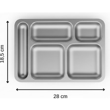 Üret Çelik Üret Self Servis Tabldot Kahvaltılık Tepsi 18,5 x 28 cm