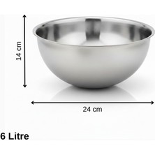 Üret Çelik Üret Endüstriyel Mayonez Kabı 6 Litre (24X14 Cm)