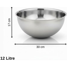 Üret Çelik Üret Endüstriyel Mayonez Kabı 12 Litre (30X17 Cm)