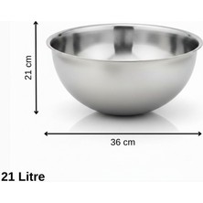 Üret Çelik Üret Endüstriyel Mayonez Kabı 21 Litre (36X21 Cm)