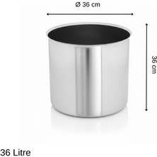 Üret Çelik Üret Endüstriyel Çelik kovan 36 Lt (36X36 CM)