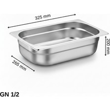 Üret Çelik Üret Standart Gastronom Küvet Gn 1/2 200 mm 12,5 lt
