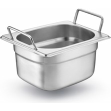 Üret Çelik Üret Saplı Gastronom Küvet Gn 1/6 100 mm 1.6 Lt