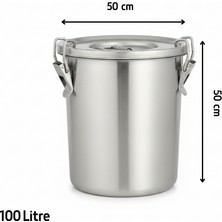 Üret Çelik Üret Tabansız Yemek Taşıma Kabı 100 Lt 50X50 cm