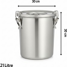 Üret Çelik Üret Tabansız Yemek Taşıma Kabı 21 Lt 30X30 cm