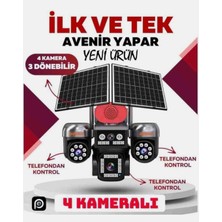 Nif Bilişim Avenir AV-S446 4 Kameralı 3 Ptz'li  Güneş Enerjili Aov E-Sim 4g Solar Akıllı Kamera 3 Kamerası Haraketli