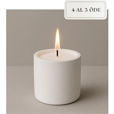 Bohem Tarzı Dekoratif Beton Mum (Inci Toz Mum)