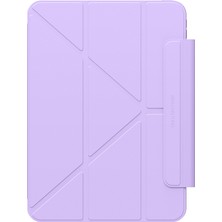 iPad Pro 11 2025 M5 Uyumlu Amazingthing Minimal Mag Katlanabilir Standlı Kalem Bölmeli Kılıf Mor