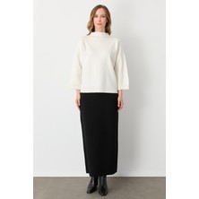 Mutlu Ertan Kadın Uzun Triko Etek Siyah 20233