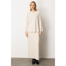 Mutlu Ertan Kadın Uzun Triko Etek Taş 20233