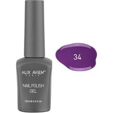 Skygo Uv Kalıcı Koyu Mor Jel Oje 34 - Gel Polish - 12 ml