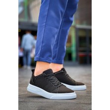 Zapatos KB-X204 Erkek Günlük Bağcıklı Keten Spor Sneaker Ayakkabı Kbt - Siyah