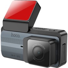 Hoco. DV12 2k Gps Destekli Ön ve Arka Kameralı Araç Kamerası - Gri