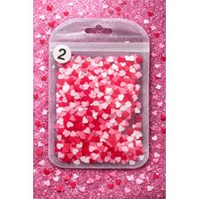 Born Pretty Nail Ornament Kırmızı-Beyaz-Pembe Valentine Day Tırnak Süsleme Pulları