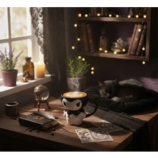 ForWhat Büro Ev Ofis Hediyesi Için Tekli Skuromi Motif Kapaklı Kupa