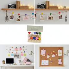 ForWhat Büro Ev Ofis Düzeni Için Tekli Kalp Figürlü Ipli Notluk Mandal