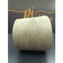 Pi Yarn Torcıtura Ithal Simli Krem Ip 200GR %80VISKON %20SIM
