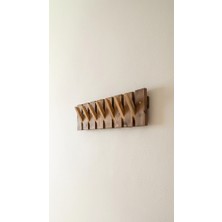 Jet Ağaçkakan Ahşap Duvar Askılığı - Koyu Ceviz Bej