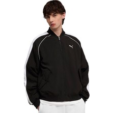 Puma T7 Bomber Siyah Stil Ceket Kapüşonlu Düz Desenli XS Beden Günlük Kullanım İçin 63502201